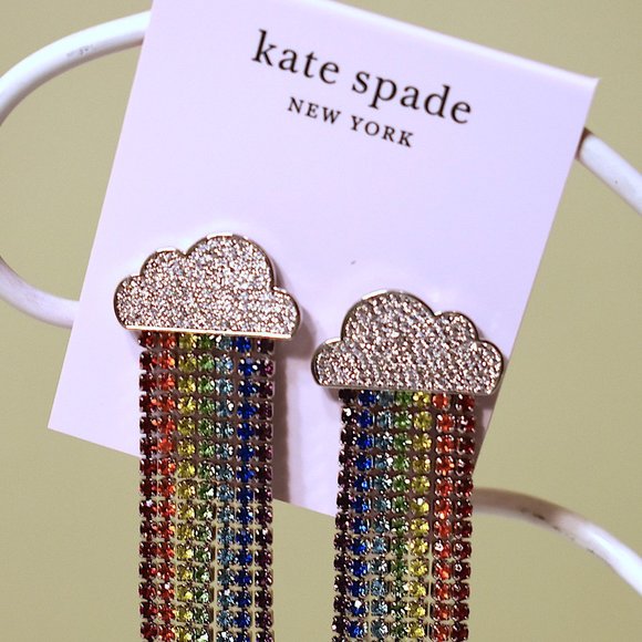 kate spade | into the sky rainbow fringe earrings - Picture 6 of 8